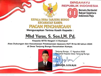 2025-PRESTASI PELAKSANAAN UPACARA HUT RI KE 80 DESA TANJUNG BUNGO (MHD