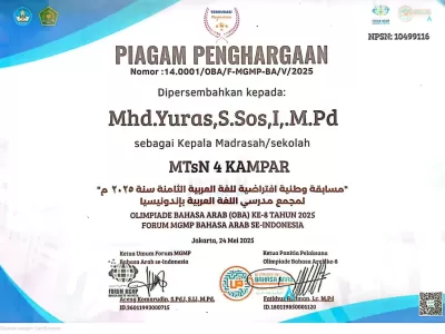 2025-PRESTASI OLIMPIADE BAHASA ARAB (OBA) TINGKAT NASIONAL (MHD